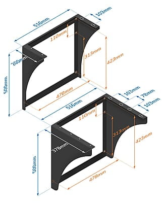 RACPOWER UNIVERSAL DOUBLE BRACKET